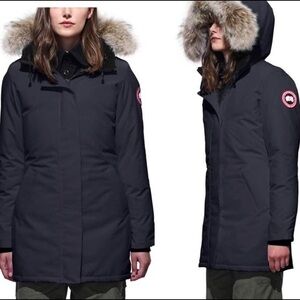 CANADA GOOSE Victoria Down Parka Fur Hood Puffer Coat Jacket Pockets AUTHENT
